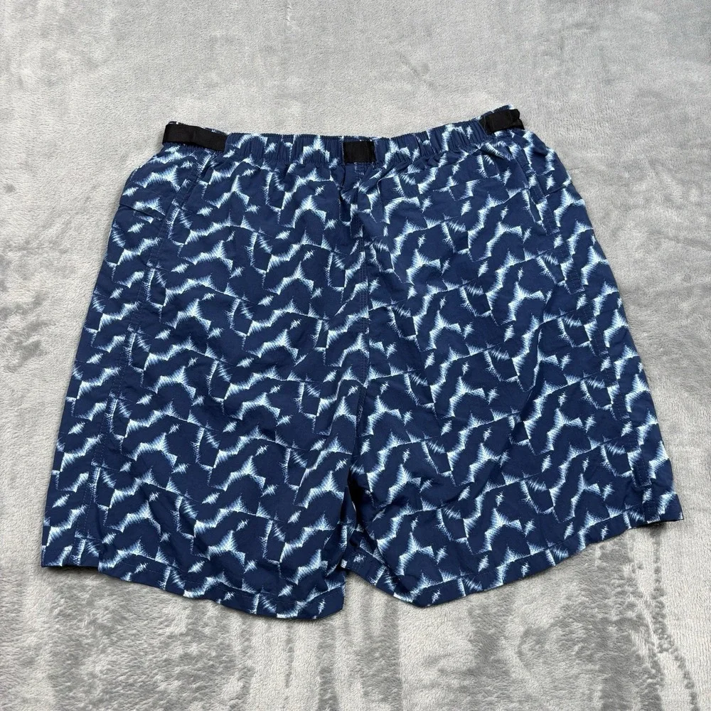 Vintage Patagonia River Shorts Men's Size Large Blue Abstract Print Swim Trunks